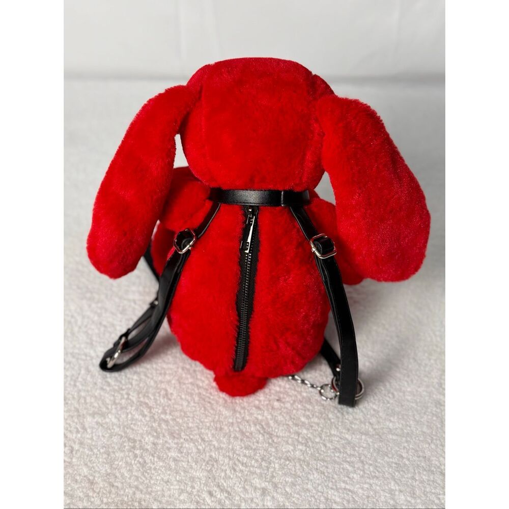 Dolls Kill/Club Exx Faux Fur Bunny Backpack - Red - Picture 2 of 9